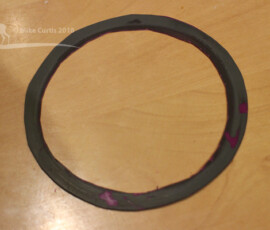 DIY filter holder. made from the plastic lid of a tub of "Quality Street" chocolates img 5181