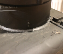 Squeeze the sealant around the join, then flattening it by wiping your finger around it. img 5203