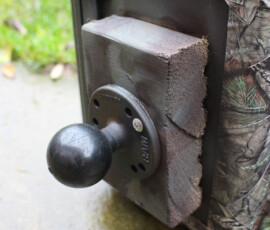 Attach the Ram Mount to case. I screwed a block of wood to the case and then attached the Ram Mount. img 5205